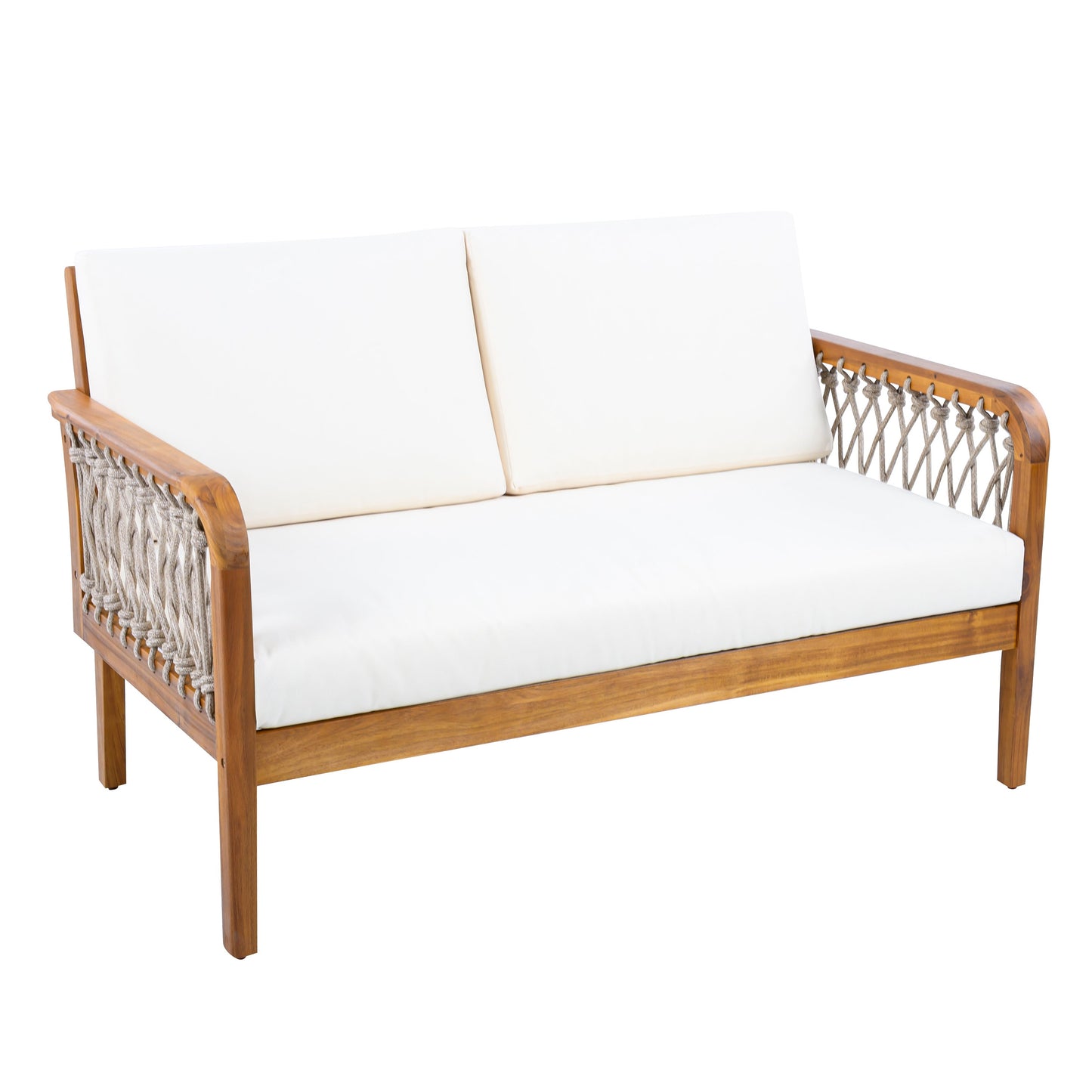 4-Piece Acacia Wood Outdoor Patio Furniture Set