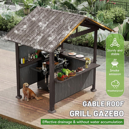 9.4X6.2 FT Hardtop Grill Gazebo