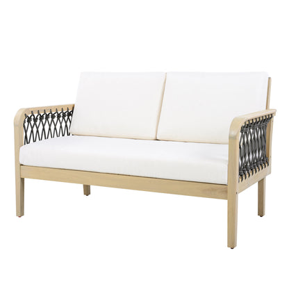 4-Piece Acacia Wood Outdoor Patio Furniture Set