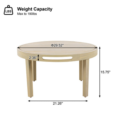 4-Piece Acacia Wood Outdoor Patio Furniture Set
