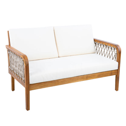 4-Piece Acacia Wood Outdoor Patio Furniture Set