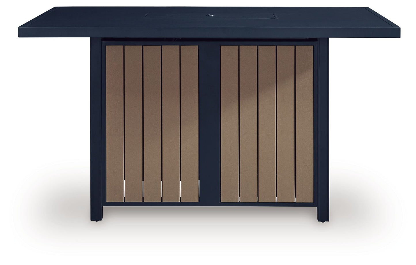 Rectangular Bar Table With Fire Pit - Blue