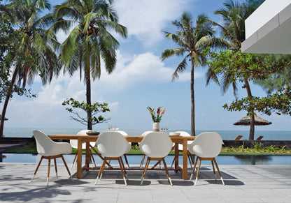 Extendable Table and 8 Armchair Dining Set