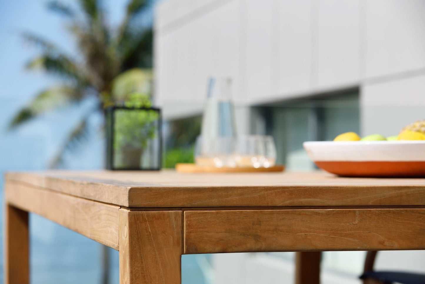 Rectangular Teak Table and 6 or 8 Armchair Dining Set