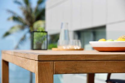 Rectangular Teak Table and 6 or 8 Armchair Dining Set
