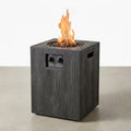 Outdoor Propane Fire Pit Built for Year-Round Warmth, 30K BTU Output, Wood-Look Surface, Electronic Ignition