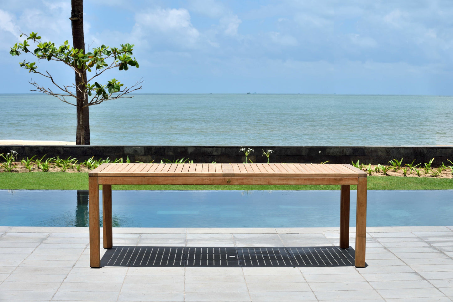 Rectangular Teak Table and 6 or 8 Armchair Dining Set