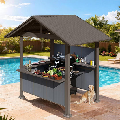 9.4X6.2 FT Hardtop Grill Gazebo
