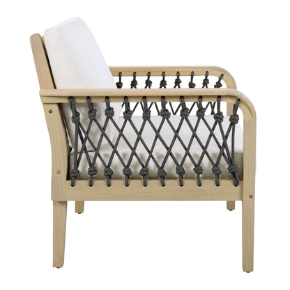 4-Piece Acacia Wood Outdoor Patio Furniture Set