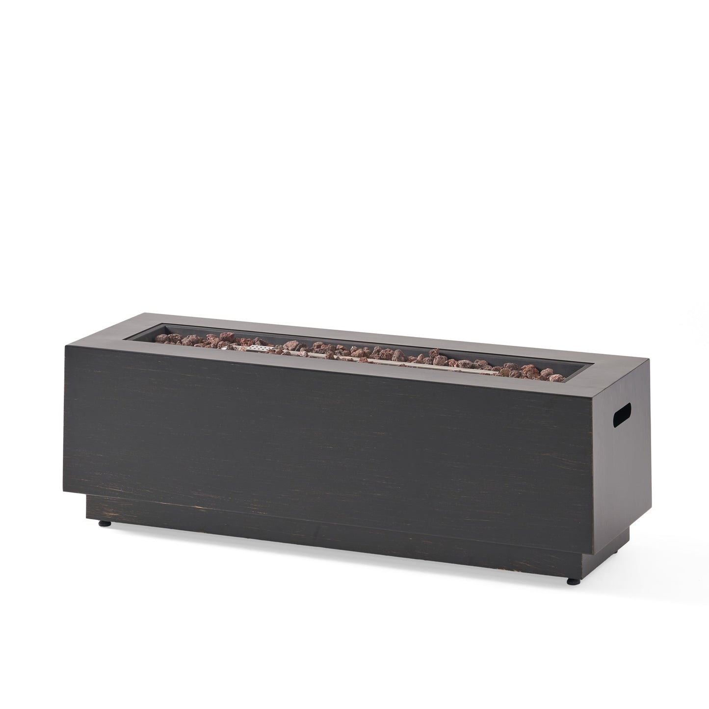 Rectangular Iron Fire Pit - 50,000 BTU with Tank Holder