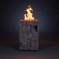Outdoor Propane Fire Pit Built for Year-Round Warmth, 30K BTU Output, Wood-Look Surface, Electronic Ignition